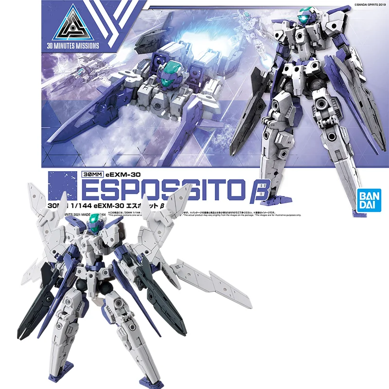 

BANDAI Original ANIME 30MM 1/144 eEXM-30 ESPOSSITO β Assembly Plastic Model Action Toys Figures Gifts