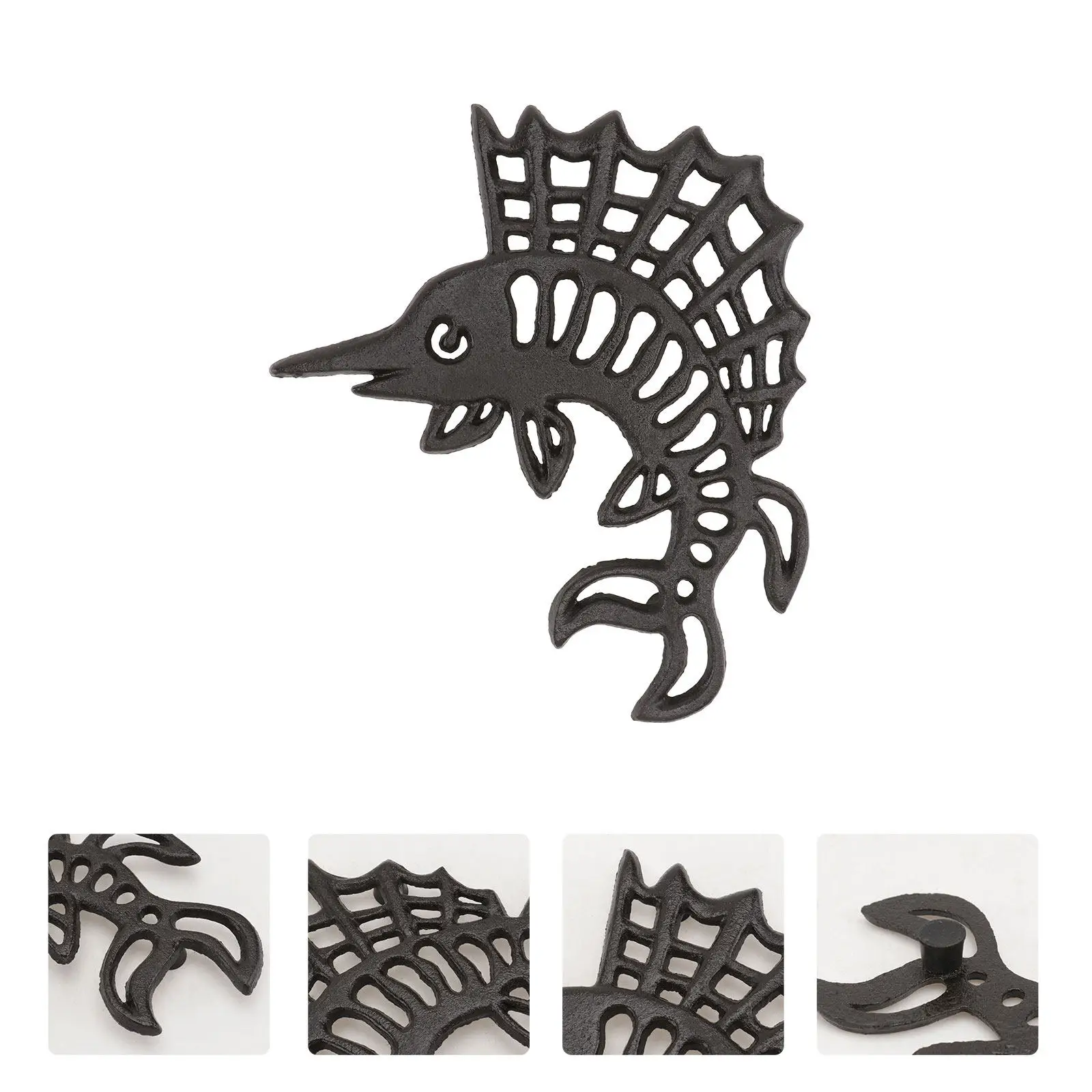 

1Pcs Swordfish Shape Iron Placemat Heat-Resistant Table Mat Tripod Design Creative Decorative Tabletop Pad for Home Restaurant
