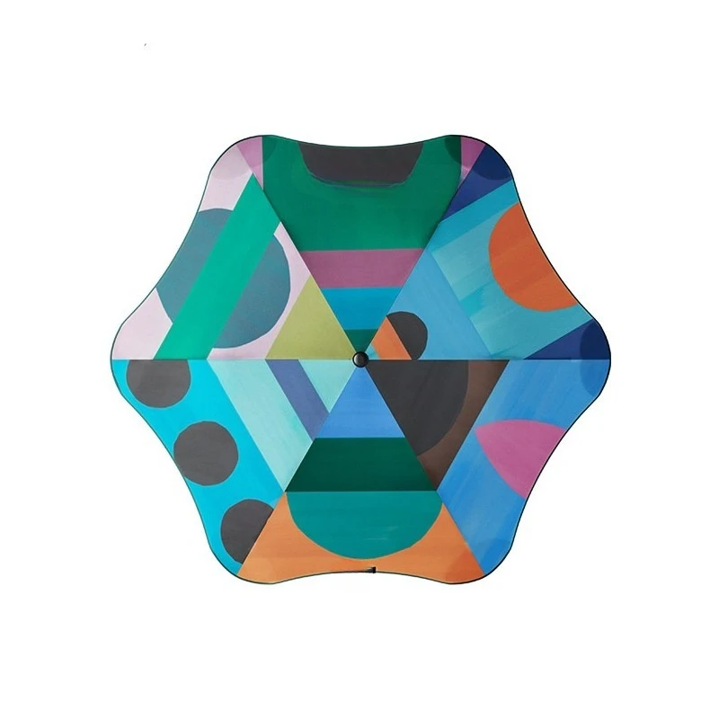 Folding umbrella Wind-resistant umbrella Geometric pattern umbrella