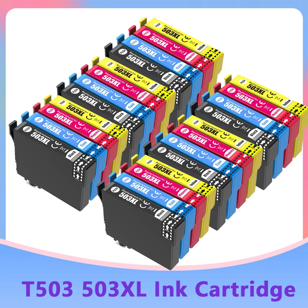 Cartouches d'encre compatibles T503 503XL, pour imprimante Epson XP-5200 / XP-5205 / WF-2960DWF/WF-2965DWF/, pour imprimante T503 503XL