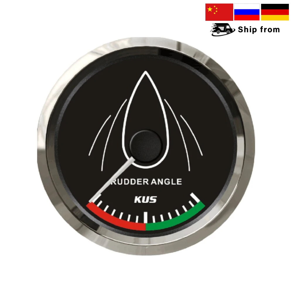 

KUS 85mm Marine Universal Rudder Angle Indicator Gauge 0-190ohm Signal (3-3/8") with Backlight