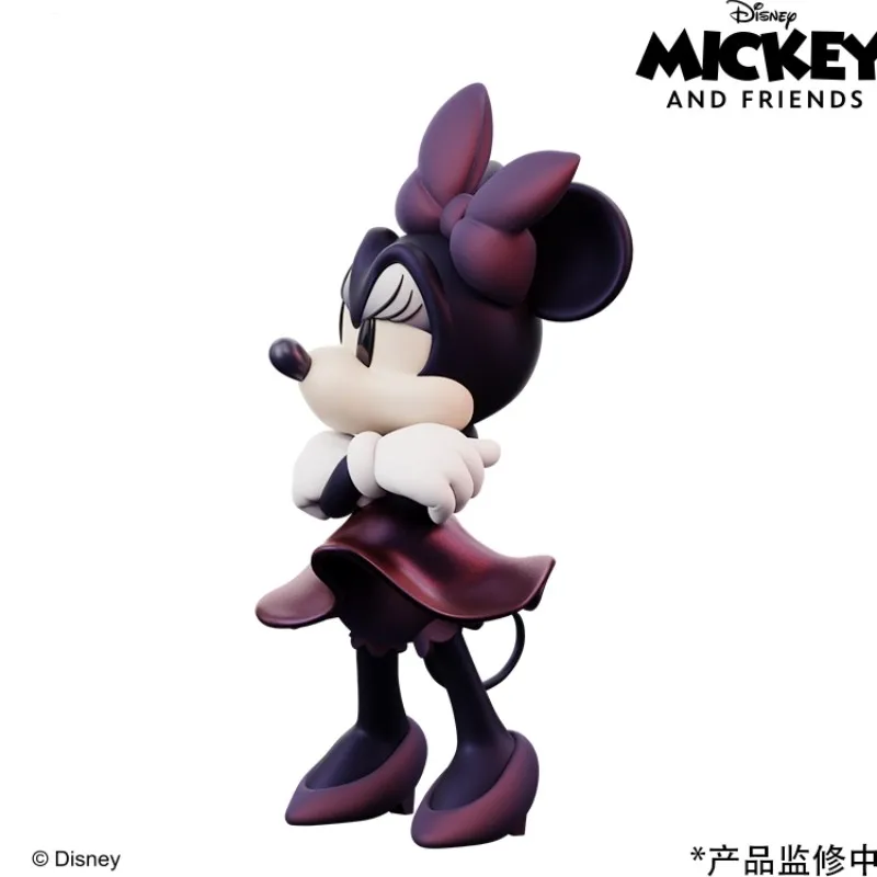 Disney Angry Minnie 28cm Cool Cartoon Wave Hand-made Exquisite Desktop Cabinet Ornaments Collection Model Children Birthday Gift