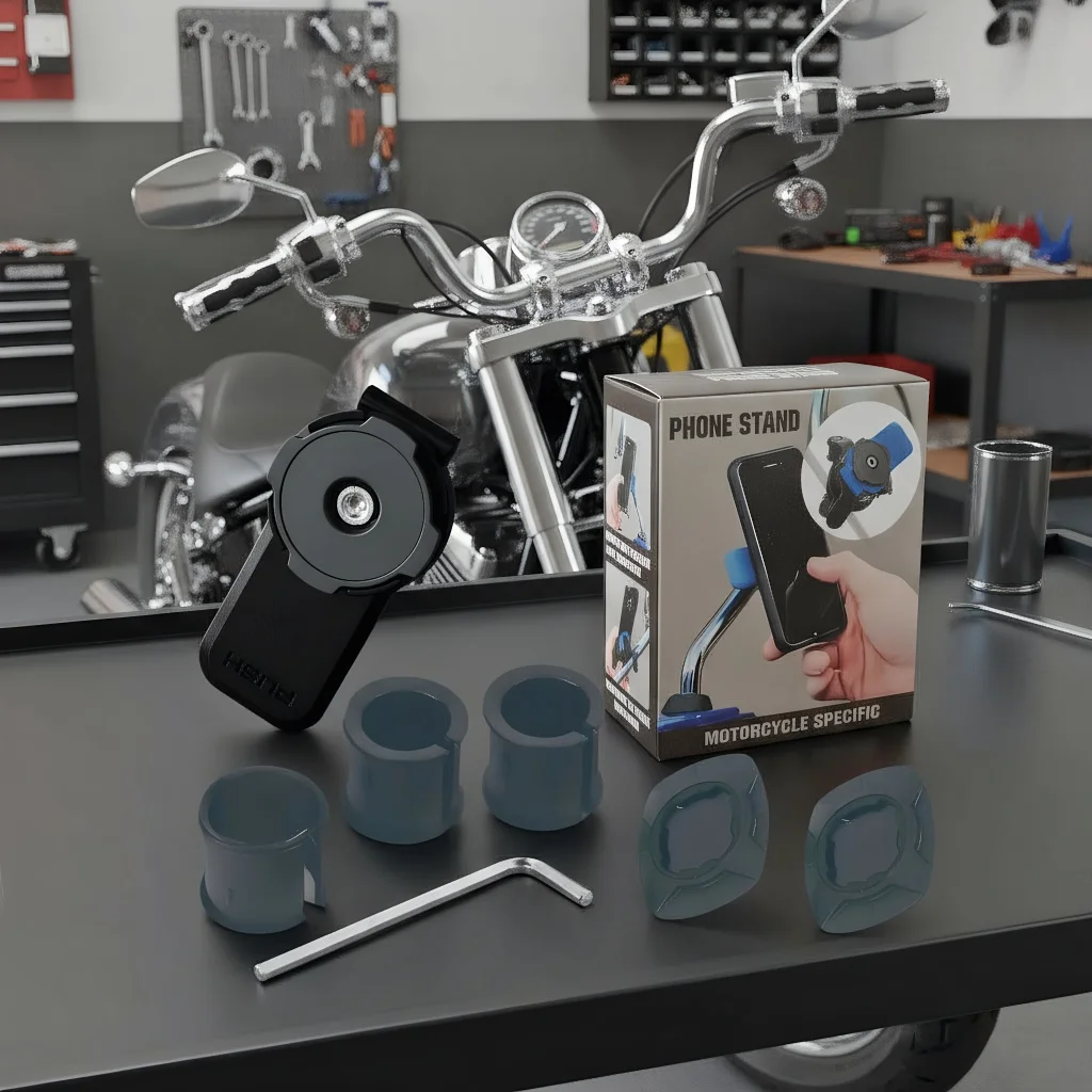 

Phone Holder 360° Rotatable Detachable Motorcycle Bike Mount rearview mirror Navigation Self Lock Anti-shake Phone Holder