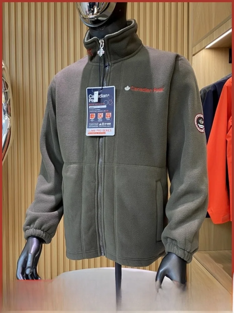 

Высококачественное уличное мужское зимнее пальто Thiened Fce Jaet в скандинавском стиле, теплое повседневное пальто со стойкой и длинной застежкой-молнией