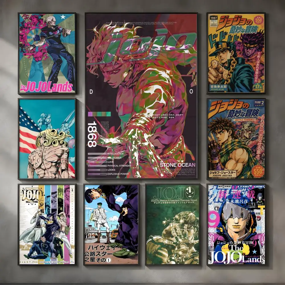 Affiche murale autocollante Vintage en PP, style Anime J-JJBA-a, pour salon, bar, chambre à coucher, décoration de la maison, cadeau