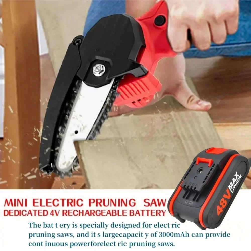 Worx 48V 3000mAh Battery MAX Newest Electric Saw Single Hand Electric Saw Logging Electric Saw Charging  Tools Battery