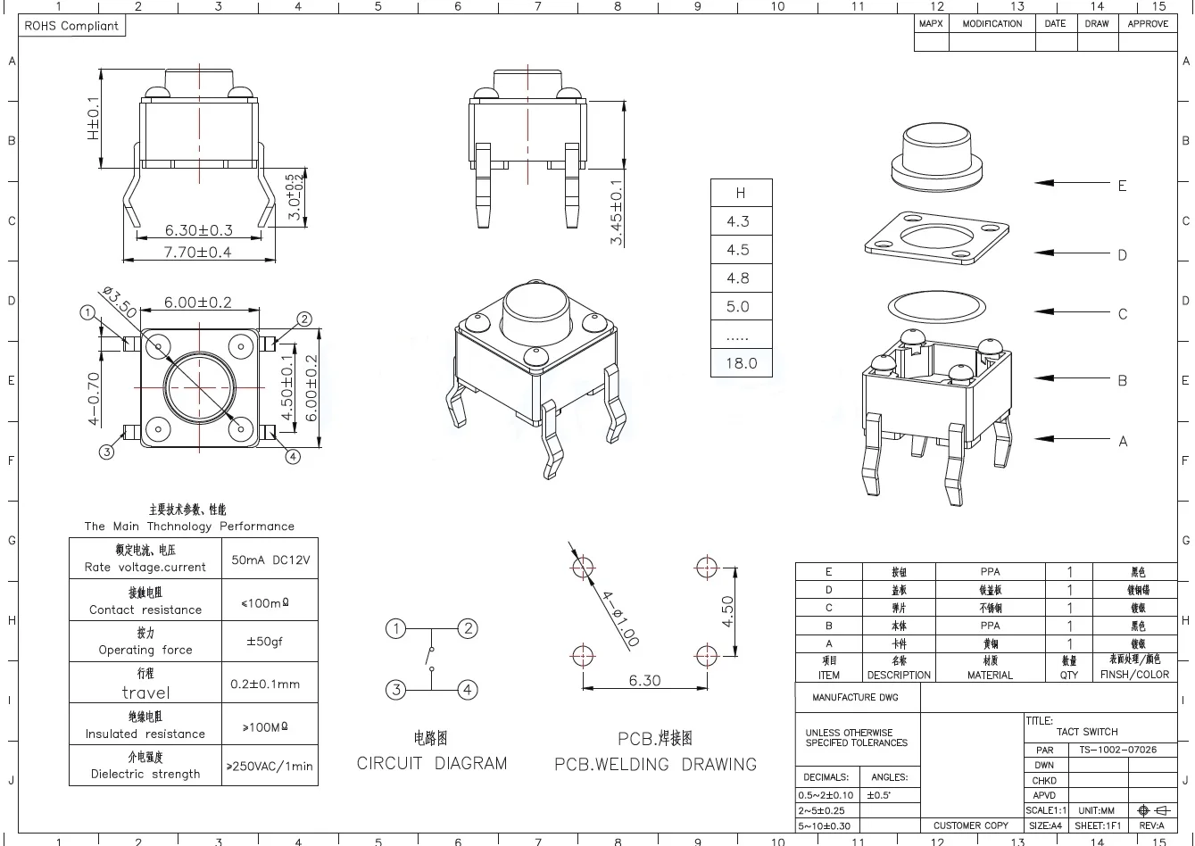 10 قطعة/TS-1002-09526(6X6X9.5) TS-1002-10026(6X6X10) TS-1002-10526(6X6X10.5) TS-1002-11026(6X6X11) مفتاح اللباقة