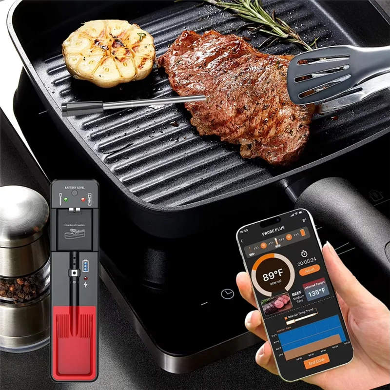 ABGH-умный термометр для мяса, беспроводной термометр для мяса, термометр для мяса для курильщика, гриля