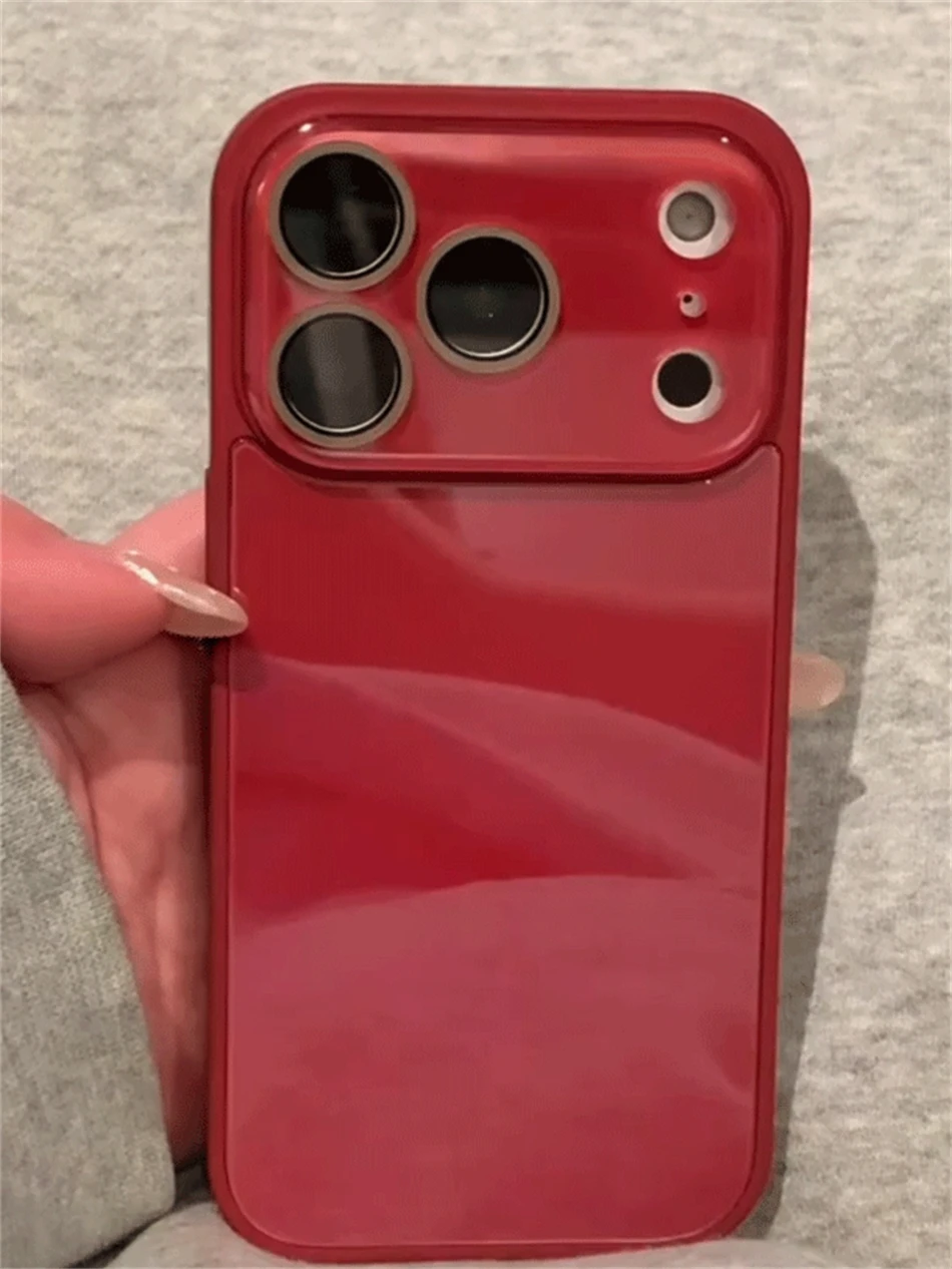 Luxuriöse Kamera-Schutzhülle aus gehärtetem Glas in Bonbonfarben für iPhone 15 16 17 18 Pro Max, stoßfest, weicher Rahmen, glatte harte Abdeckung – Detail 24