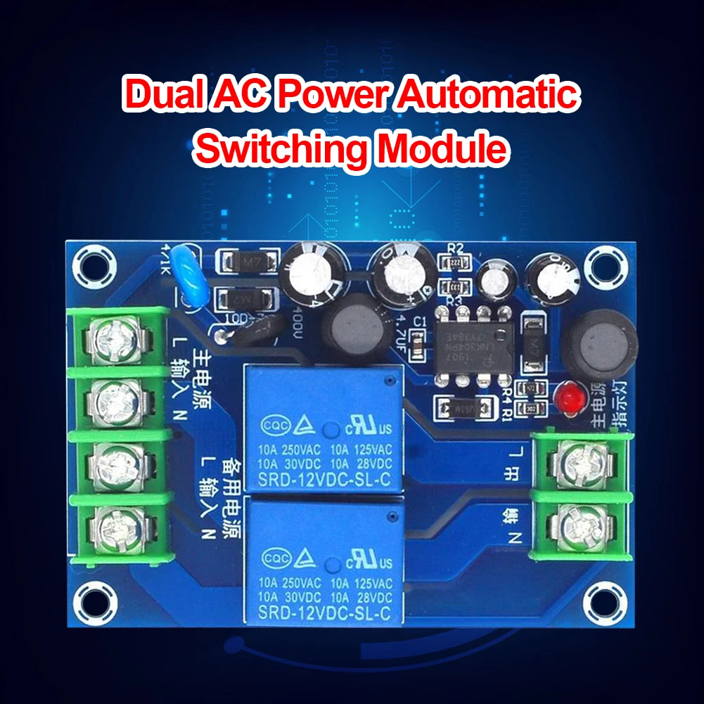 Automatic Switching Module Emergency 85-240V 110V 220V 230V 10A Dual Power Supply Automatic Switching Control Board