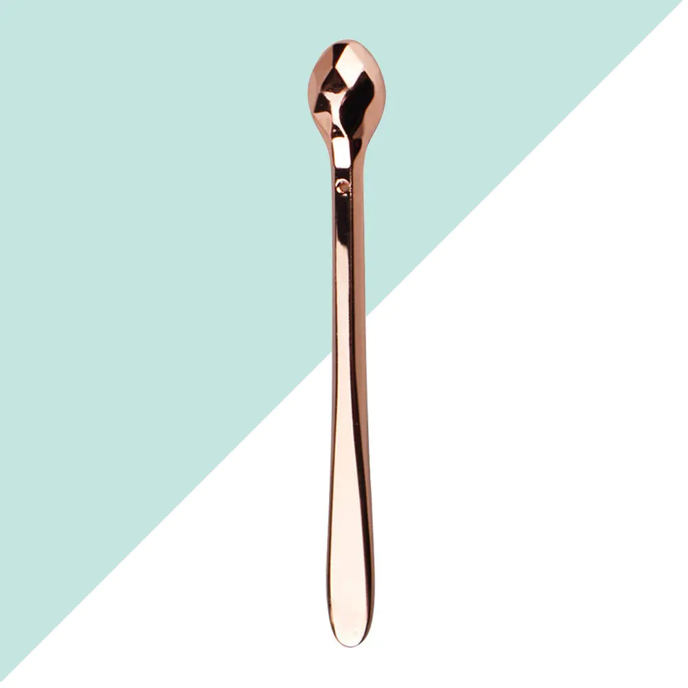Practical Zinc Alloy Eye Cream Spoon Small Eye Fatigue Relief Massage Treatments Handy Beauty Tool (Rose Golden)