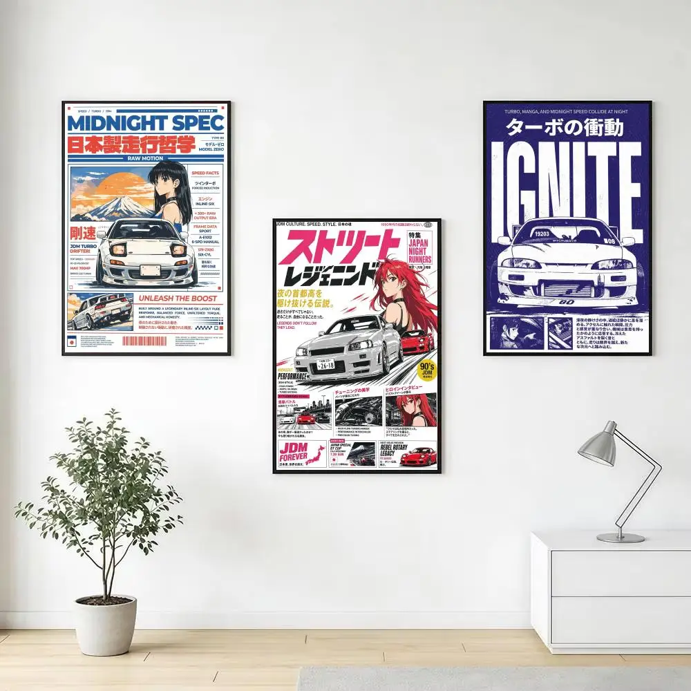 Japandi style Car Todd Pham Poster Aesthetic Wall Art Canvas Room Decoration Items Bedroom Decor
