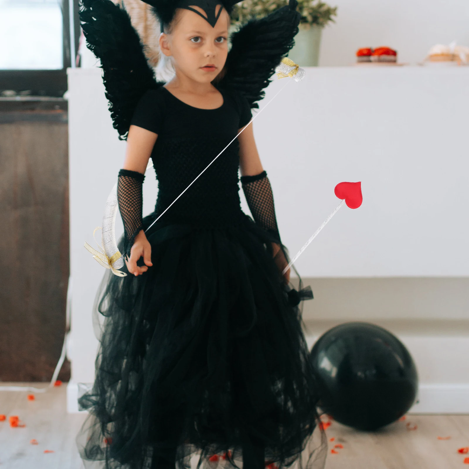 

Arrow Cupid Costume Shape Valentine Accessory Bow Prop Valentine's Accessories Pearl