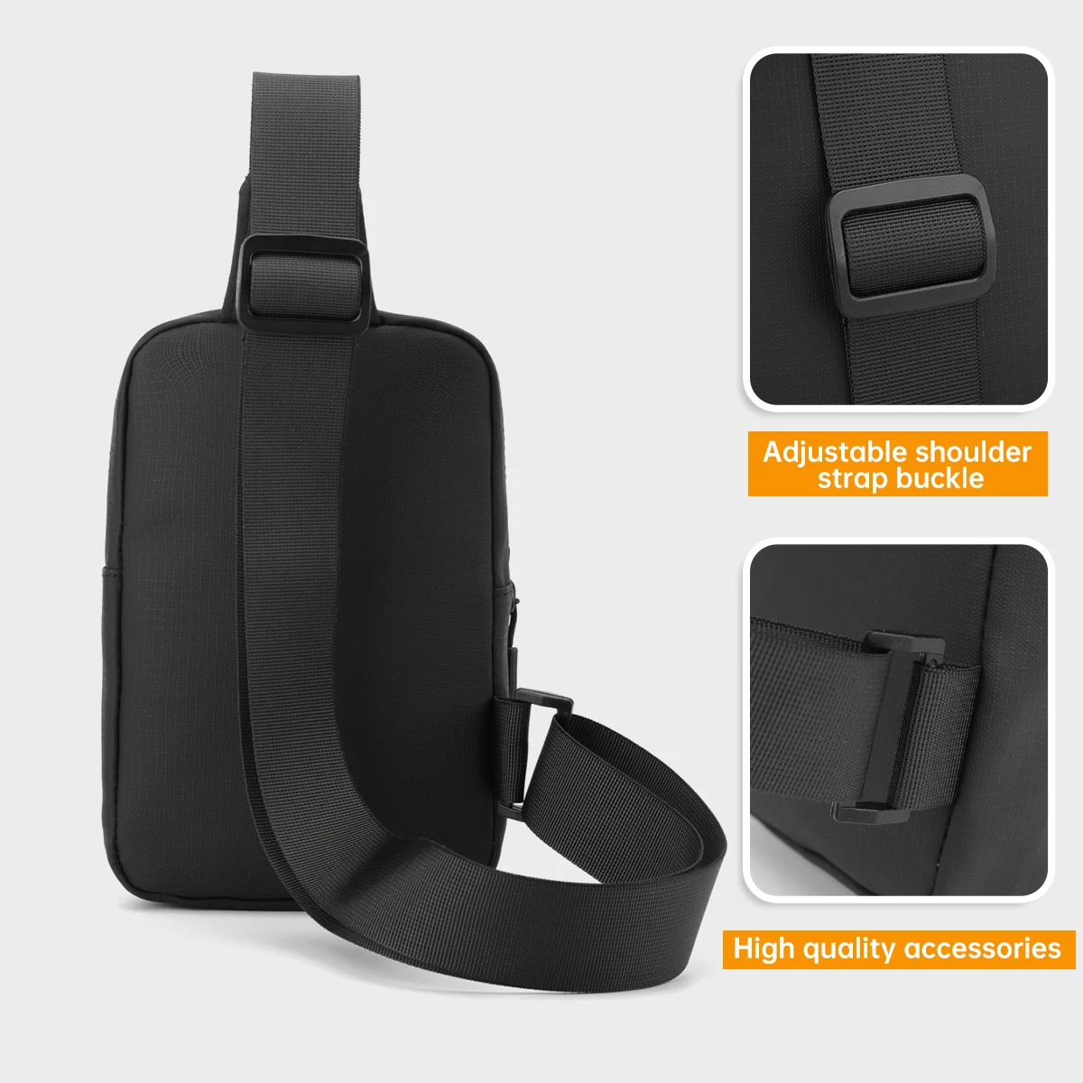 Men's Business Crossbody Bag 2026 New Model Chest Bag Men's Shoulder Bag Men's Small Crossbody Bag Waterproof Outdoor Backpack Hiking Phone Bag