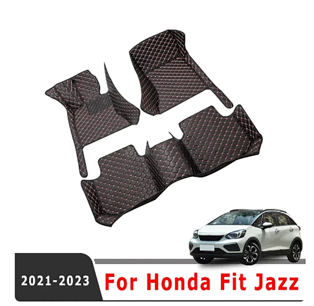 

Кожаные коврики для Honda Fit Jazz 2023 2022 2021, автомобильные аксессуары, Защитные чехлы для украшения интерьера, детали, автомобильные коврики