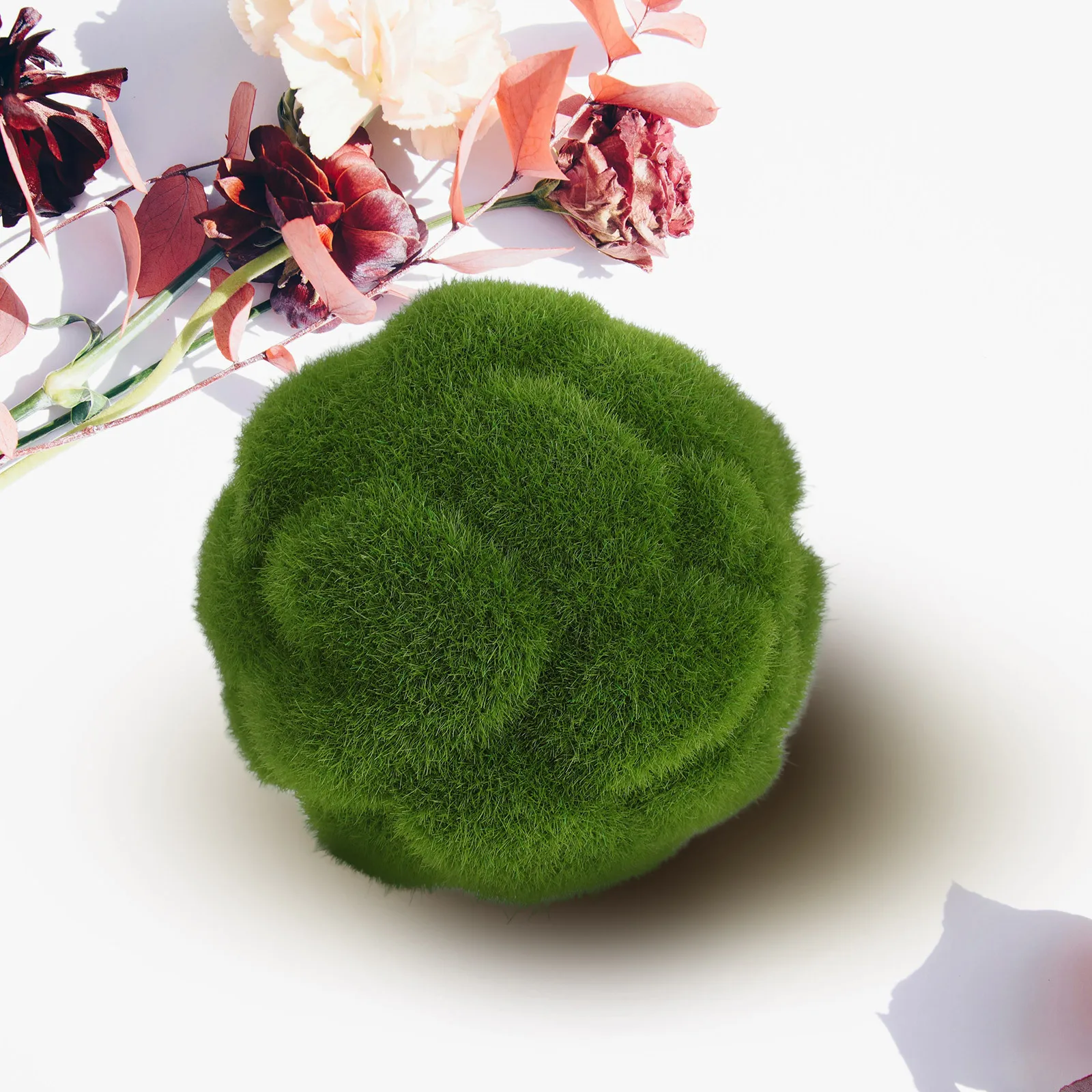 

Artificial Moss Covered Topiary Ball Simulated Green Moss Sphere 10Cm Faux Decorative Sphere Wedding Garden Party