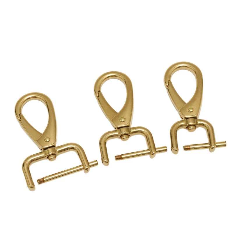 1PC Brass Detachable Snap Hook Carabiner Trigger Clip Lobster Clasp Buckle Bag Parts Strap Webbing DIY Accessories