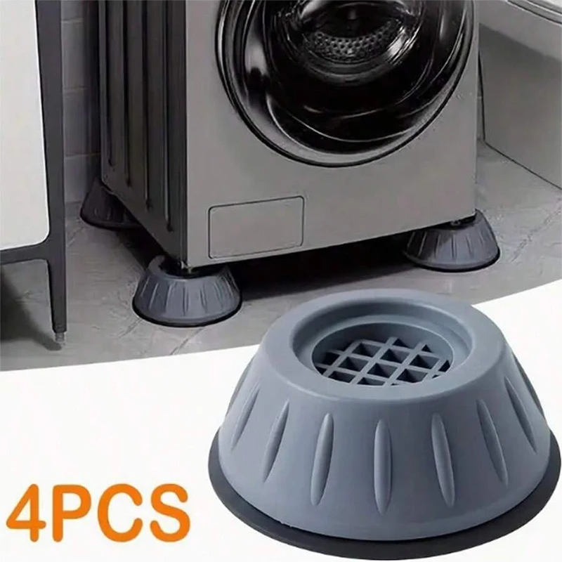 

4 Washing Machine Foot Mats, Shock-Absorbing Anti-Slip Mats, Universal Heightening and Wear-Resistant Refrigerator Silicone Shock-Proof Mats, Furniture Heightening Moisture-Proof Mats