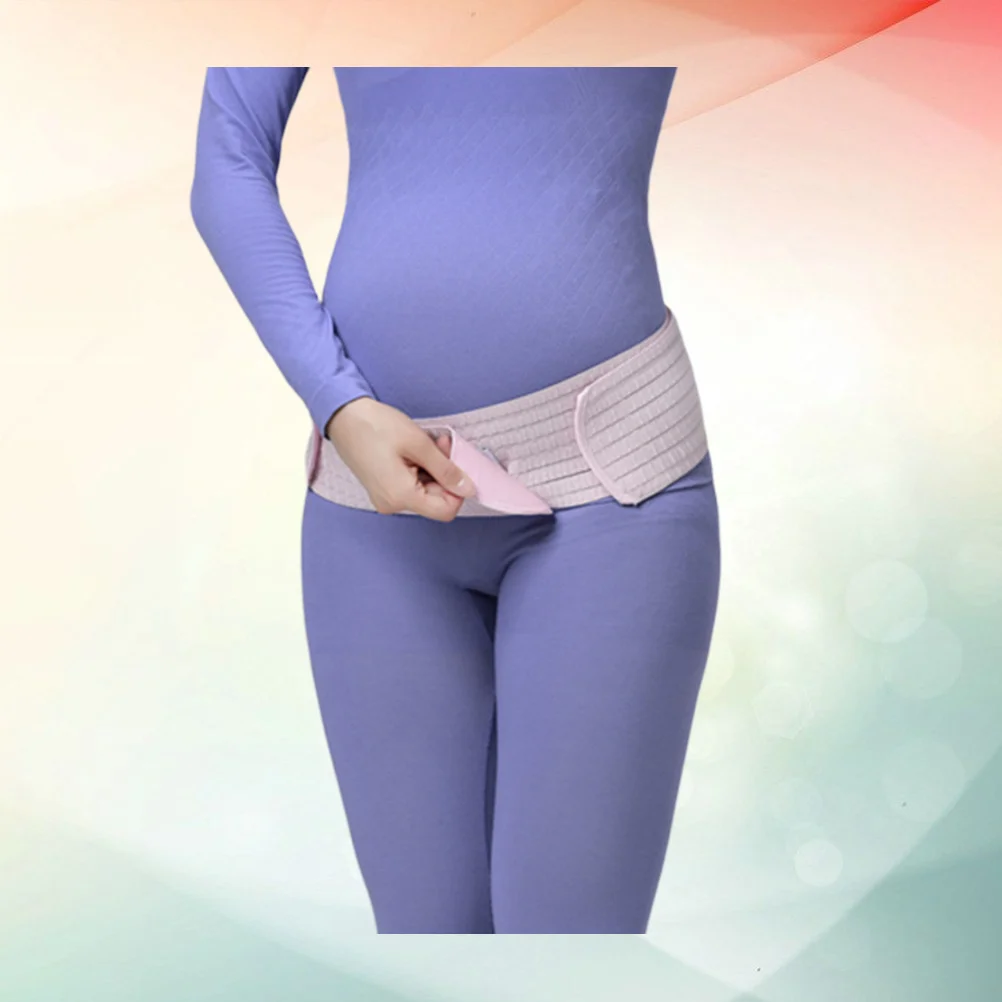 

Maternity Support Belt Breathable Abdominal Band Pink Free Size For Pregnant Women Postpartum Pelvic Care Waist Support Abdomen
