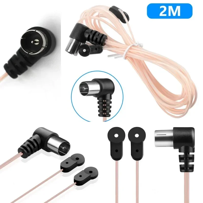 FM Antenna 75 Ohm F Type Male Plug for Home Radio Stereo Signal Receiver Aerial