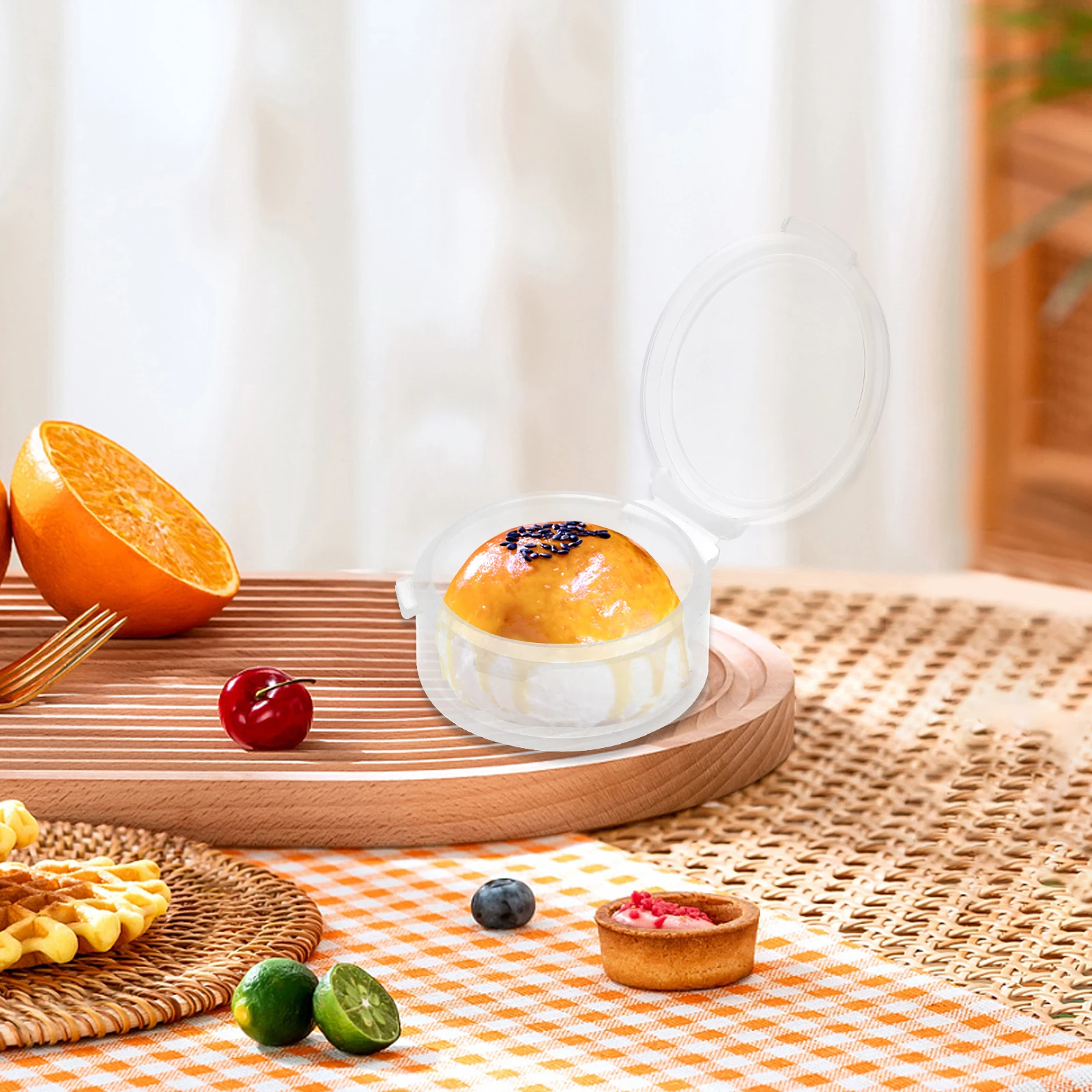 

10 Pcs Transparent Round Transparent Plastic Containers Cover Storage Container Travel Pill Accessories Plastic