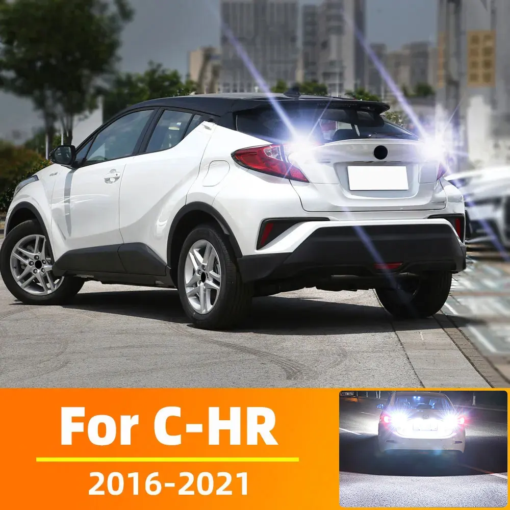 2 sztuki dla Toyota CHR C-HR 2016 2017 2018 2019 2020 2021 Żarówki LED Zewnętrzna lampa cofania Canbus bez błędów