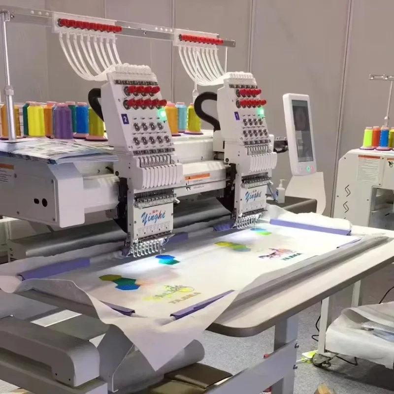 【Factory】Yinghe 9 Needles One Head Two Head High Quality Embroidery Machines High Speed Computer Sewing Embroidery Machine