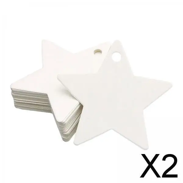 2-4pack 100Pcs Star Shaped Gift Tags Gift Wrapping Tags for Holiday Graduation