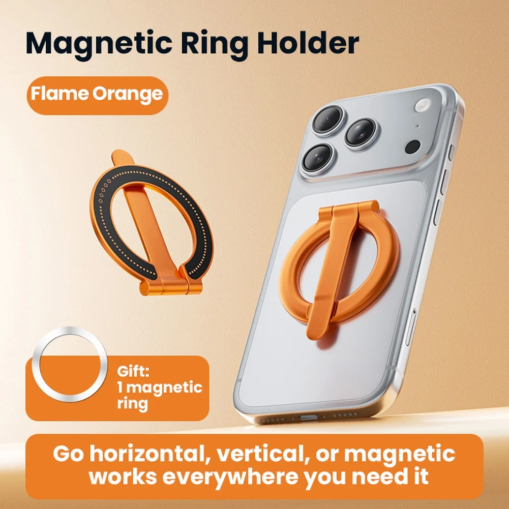 

Magnetic Finger-Ring Phone Holder 360° Rotate Magnetic Phone Stand Grip Mount For Mobile Phone Smartphone Accessories Portable