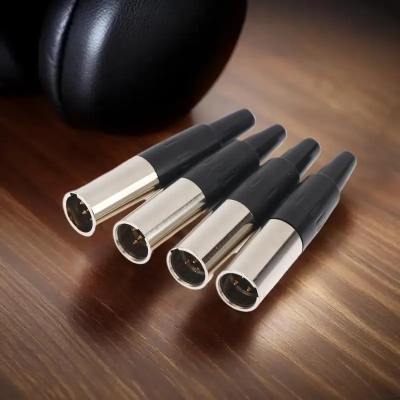 1Pcs Small XLR Audio Straight Connector Mini XLR 3/4/5/6 Pin Female / Male Plug Male Socket For Microphone CableHot