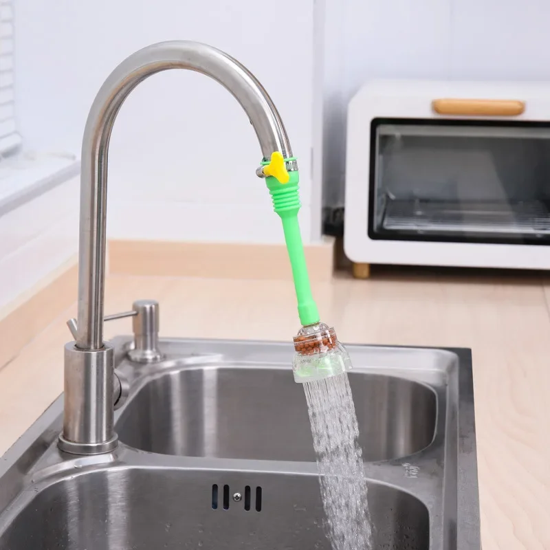Kitchen Faucet Household Water Saving Nozzle Adapter Swivel Retractable Tap Filter Splash-proof Shower Head Sink Accessories