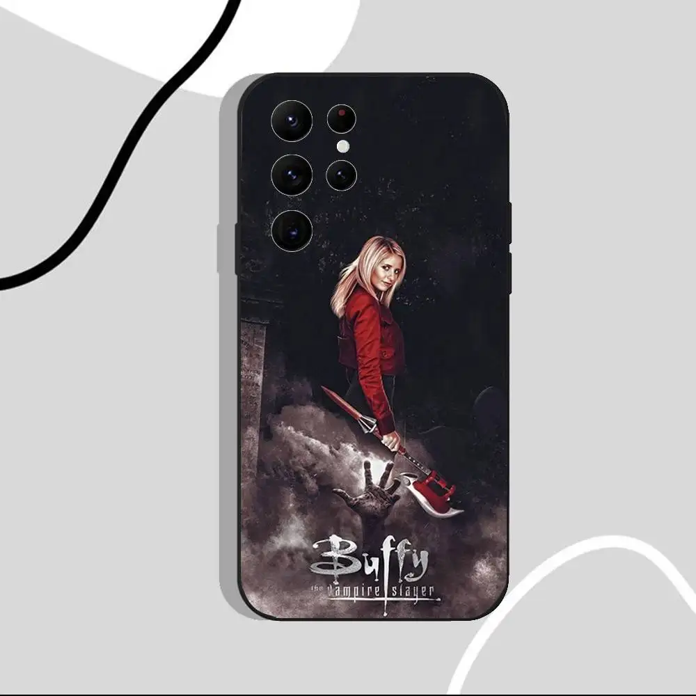Buffy the Vampire Slayer Handyhülle für Samsung S25, S24 Ultra, S20, S30 Plus, S22 Plus, S23, Ultra 5G Silikon Schwarz Shell