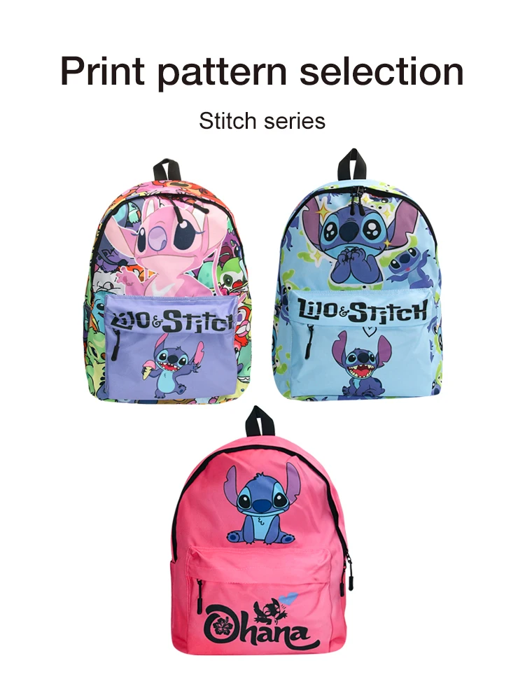 MINISO Disney Stitch Backpack for Girls Boys Teenager Children Rucksack Casual School Bags Travel Backpacks Kids Birthday Gift