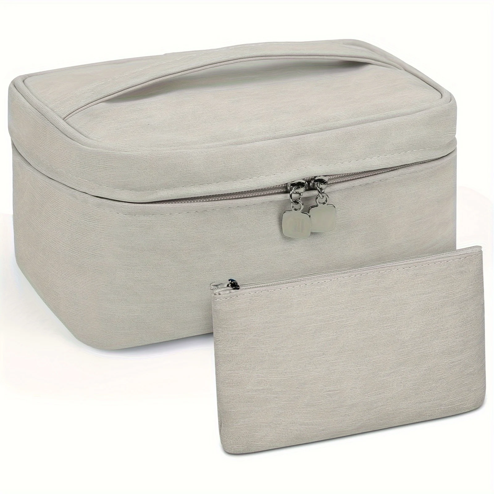 

Makeup Bag Waterproof Cosmetic Bag Leather Makeup Travel Bag Portable Makeup Brush Bag Multifunctional Makeup Organizer Bag for