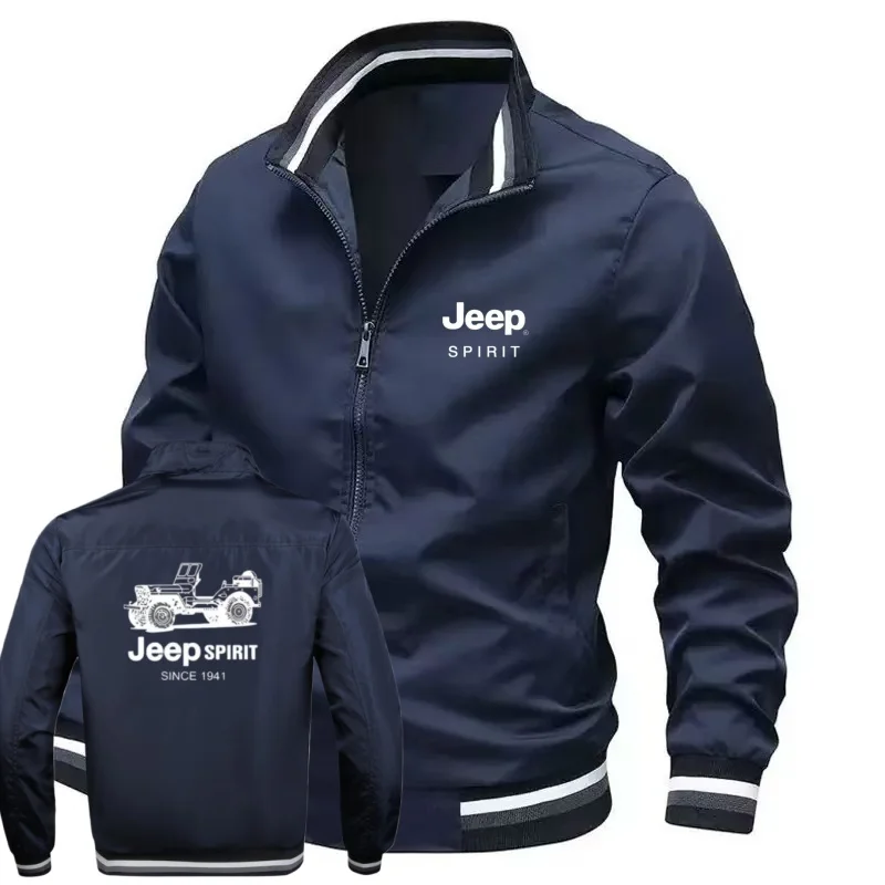Nouvelle veste décontractée à col montant pour homme Jeep 2026, haute qualité, printemps-automne, co