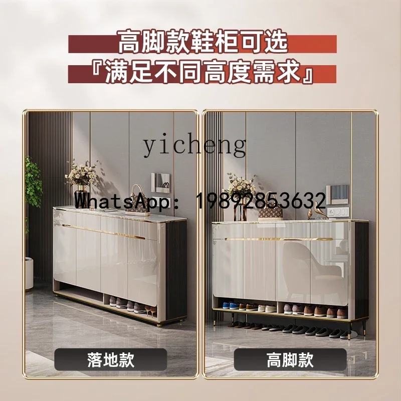 light luxury rock slab home shoe cabinet entrance integrated household door large-capacity storage cabinet floor high-end