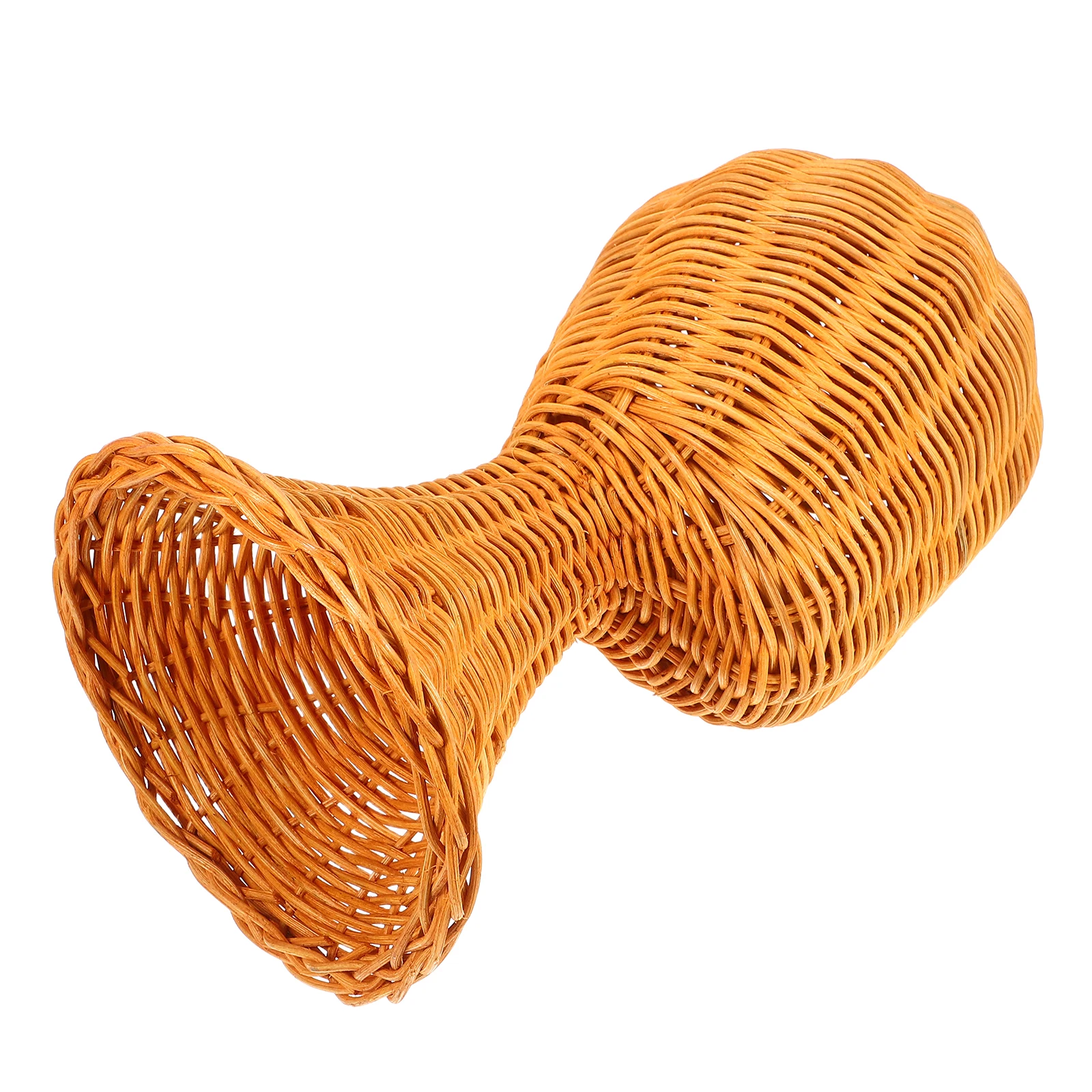 

Rattan Hat Display Stand Tabletop Container Model Head Mannequin Cap Holder for Travel