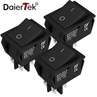 DaierTek 3PCS Rocker Switch DPST 40A 12VDC 4 Pin 2 Position Switch ON Off Toggle Switch 30A 250VAC 120V T125 KCD2 KCD4 Rocker