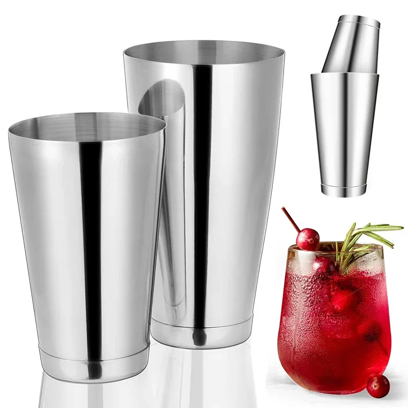 Boston Cocktail Shaker Set 18 oz & 28 oz Stainless Steel Shaker Tins Martini Shaker Drink Mixer for Bartending Professional Bar