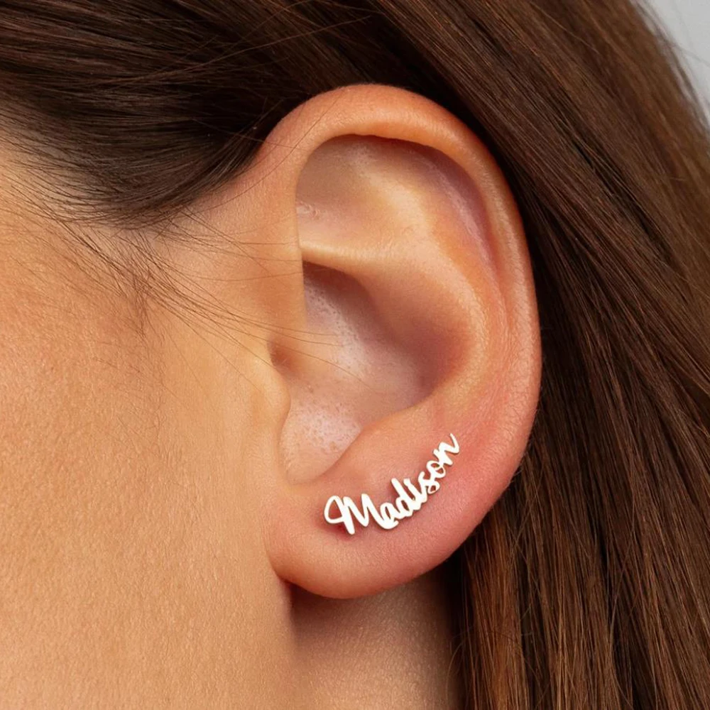 

Customized personalized name earrings, customized large name earrings, personalized name jewelry, gifts for her, gifts for mom