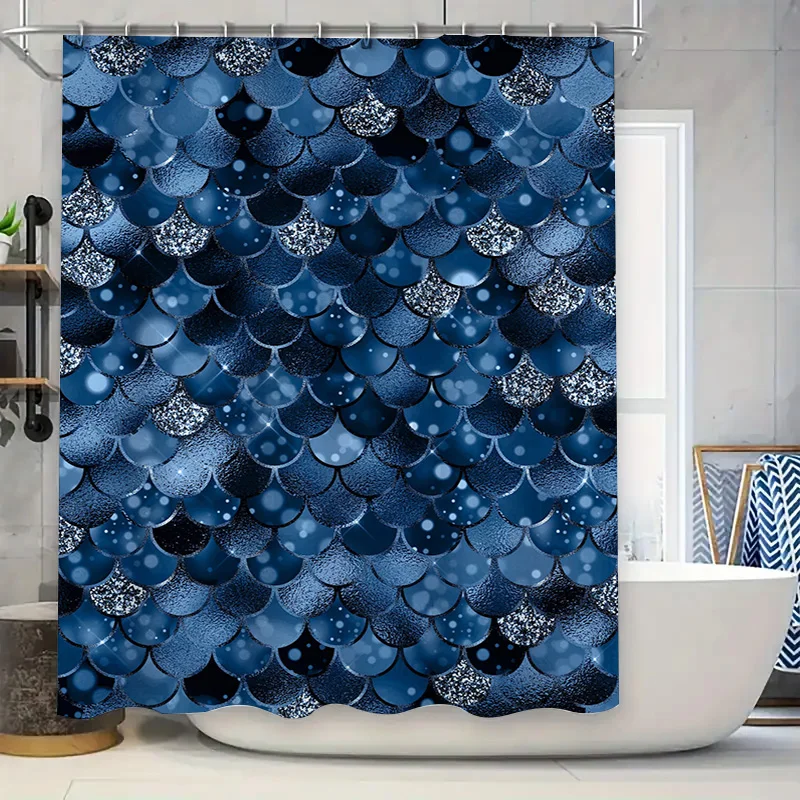

Blue Sky Grassland Tree Shower Curtain Printed Fabric Bath Shower Curtain Decorative Waterproof Bathroom Accessories Set for Hom