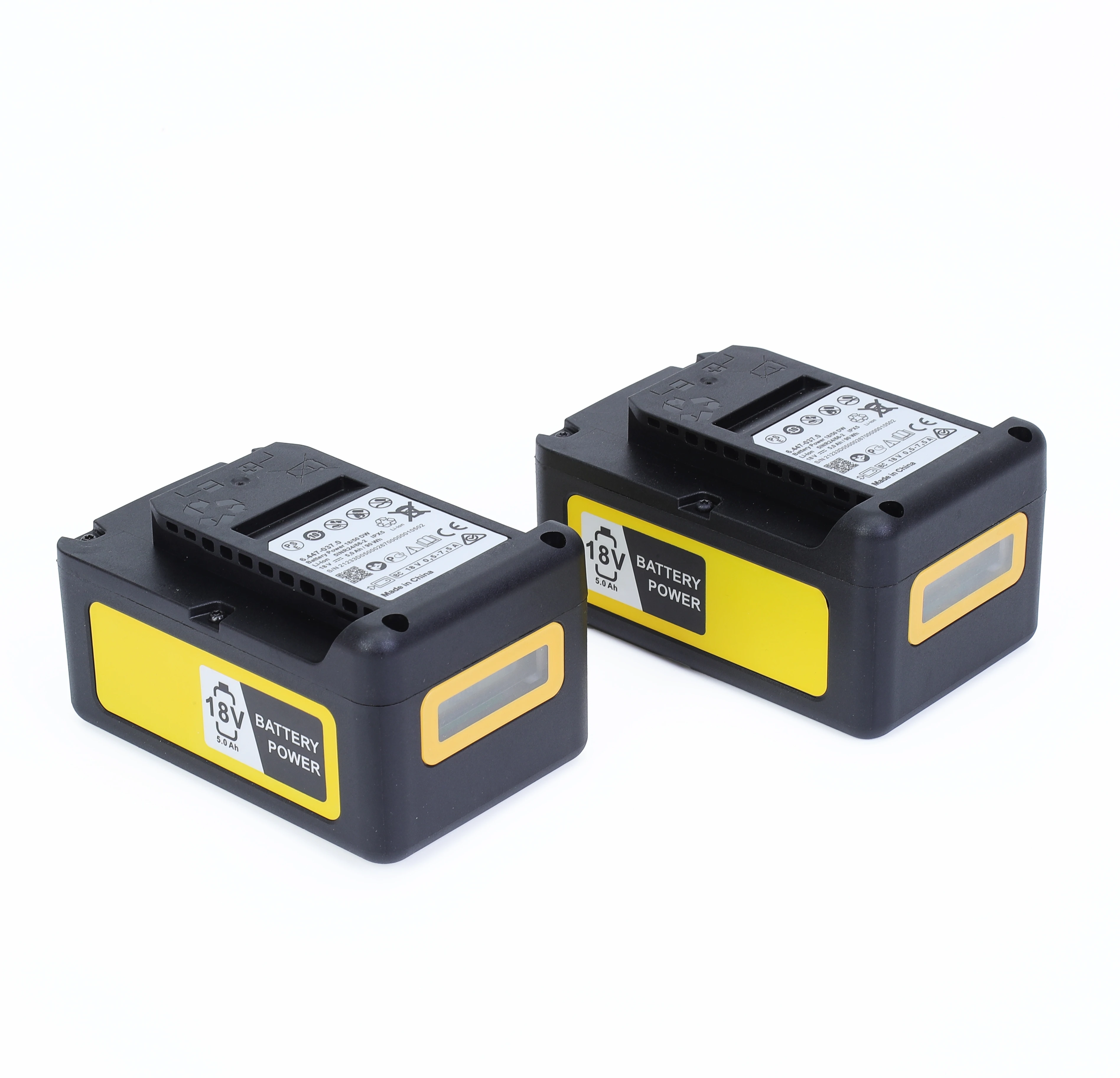 Reemplazo de batería de iones de litio, herramientas de PLATAFORMA ELÉCTRICA con pantalla LCD, 18V, 5.0Ah, 24450350, 2 unidades