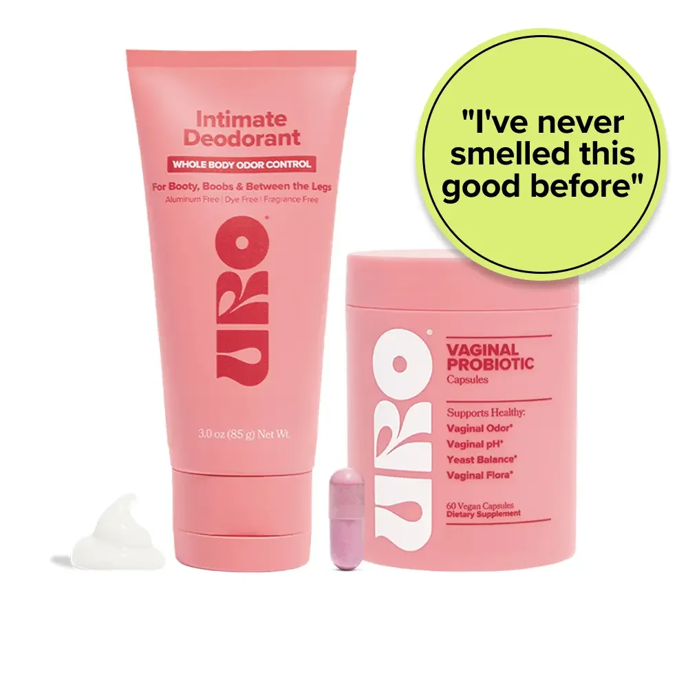 

Набор Always Fresh: пробиотики для женщин URO и дезодорант для всего тела URO от O Positiv Health