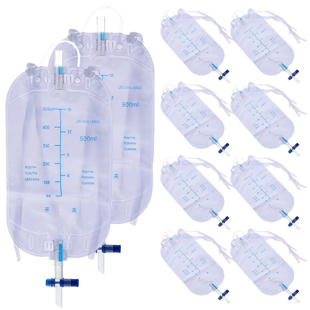 10pcs Disabled Men Urine Pouch Urine Catheter Elderly Patient Wearable Urine Bag Kit