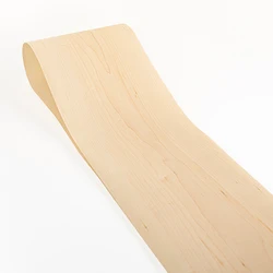 Hoja de chapa de madera de arce Natural de 20x250cm, chapa de madera artesanal para restaurar muebles, sobremesas, altavoces estéreo y guitarra