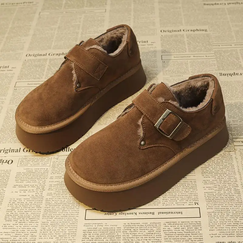 

Kawaii Casual Coat Set Fashion Children S Clothing Thick Sole Sno Boots Women Winter 2025 New Slip On Northeast Cotton Shoes