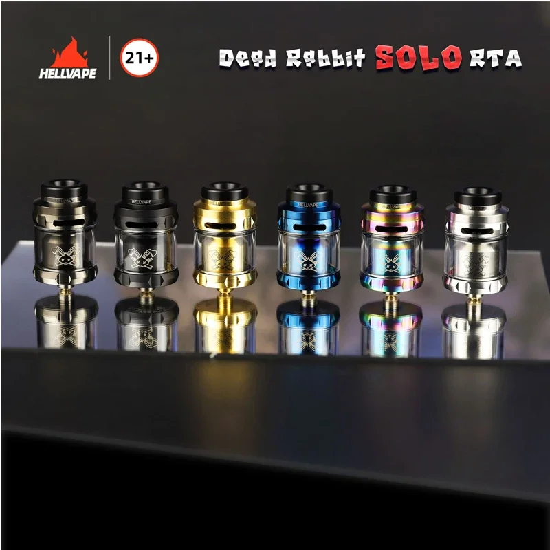 Nuovo hellpape Dead Rabbit Solo RTA Tank 24mm 2/4ml Postless Deck Single Coil atomizzatore di sigarette elettroniche fai da te VS Zeus RTA