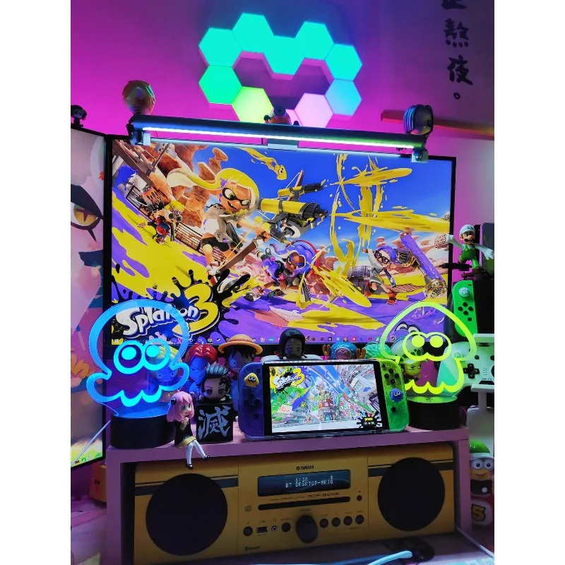 

Game Splatoons 3 Night Light Cute Squid Octopus Seven-color Lamp Home Bedroom Bedside Atmosphere Lights Decoration Cospaly Gifts