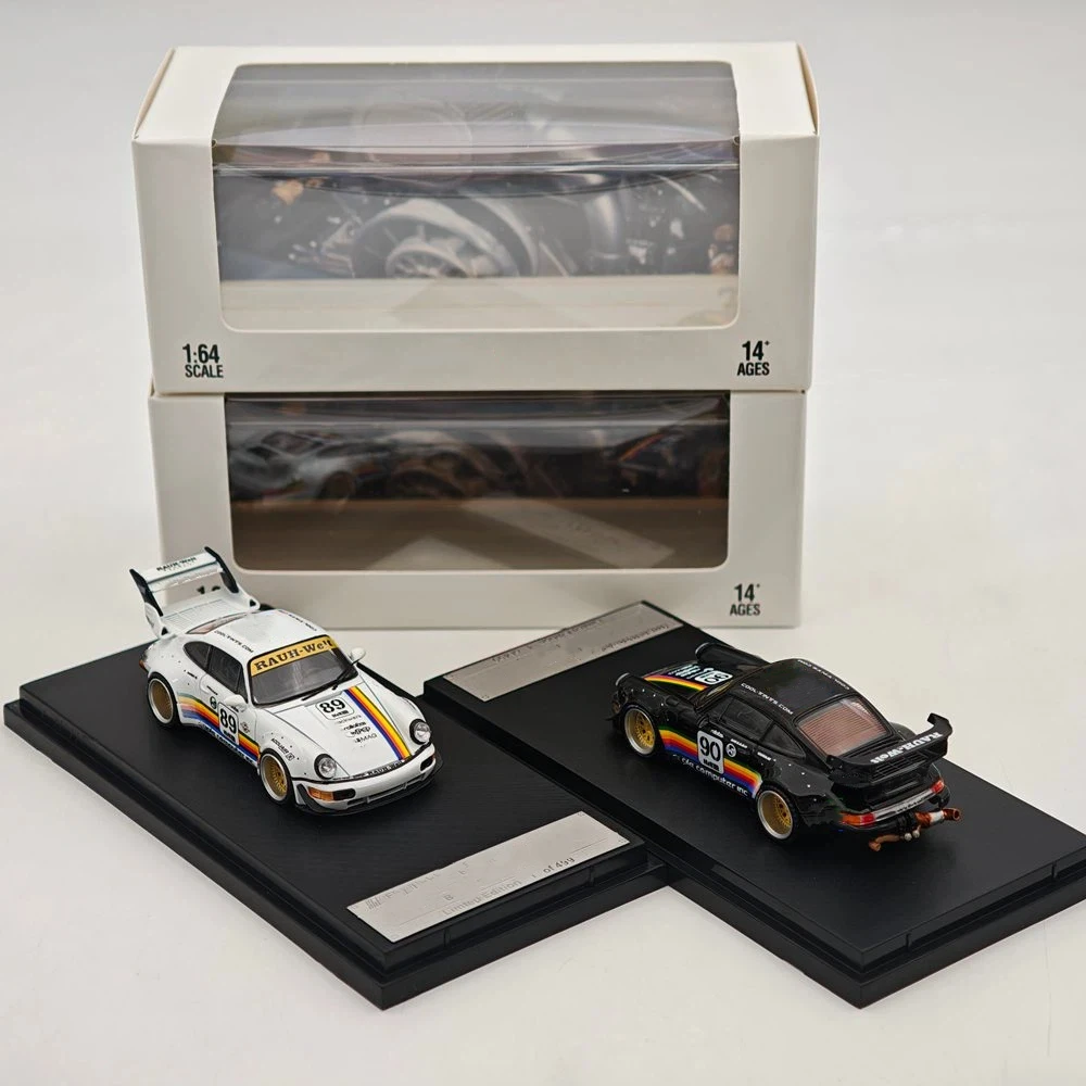 SW 1:64 for 911 RWB 993 #89 #90 Racing Sports Model Diecast Metal Car Miniature Collection vehicle toy models