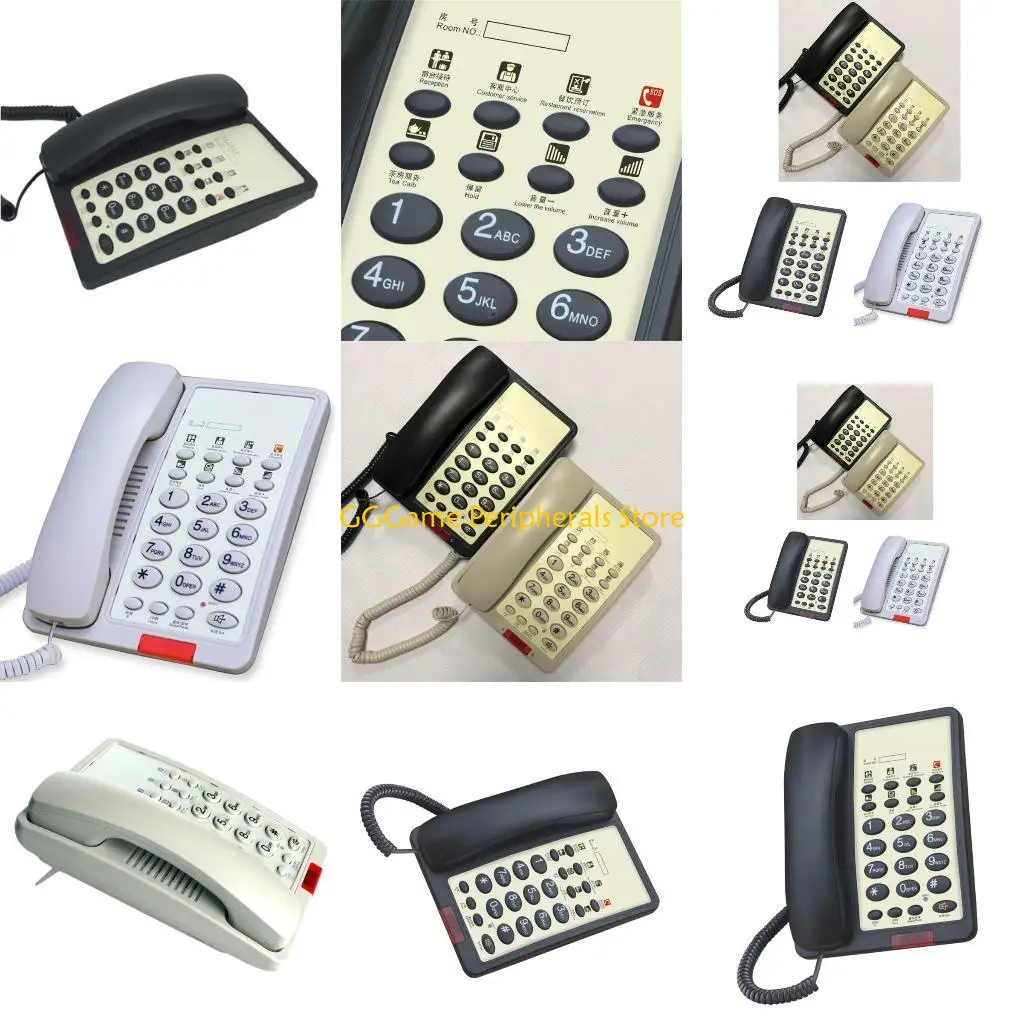 U55B Desktop Corded Telephone with Clear Call Quality Great Fixed Landline Phone
